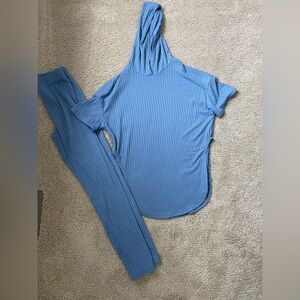 Girls Blue size 11-12y matching top with pants